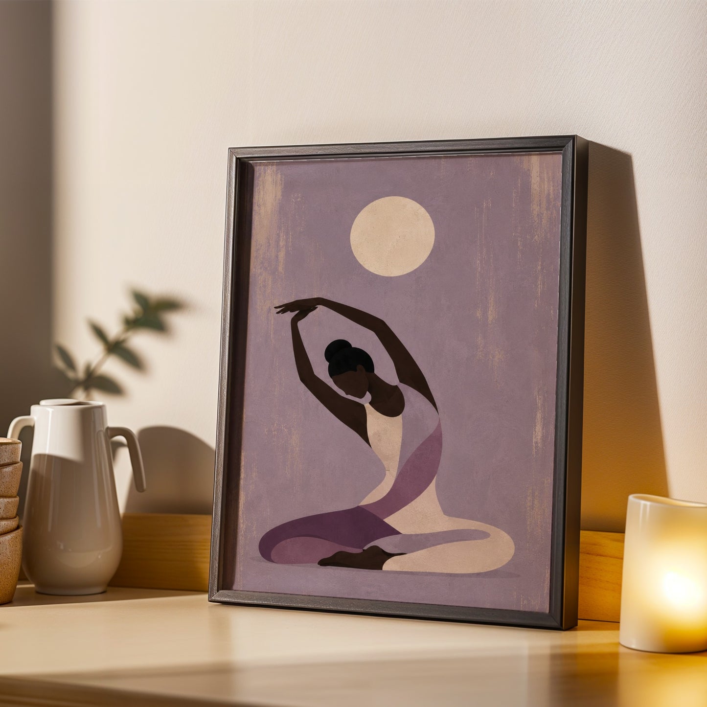 Afrocentric Yoga Wall Art Print 306 Soluna Soul