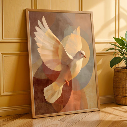 Dove in Flight Wall Art Print