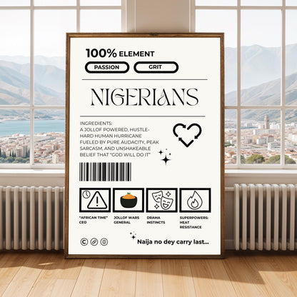 Nigerian Cultural Pride Wall Art Print
