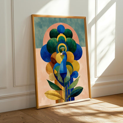 Stylized Peacock Wall Art Print
