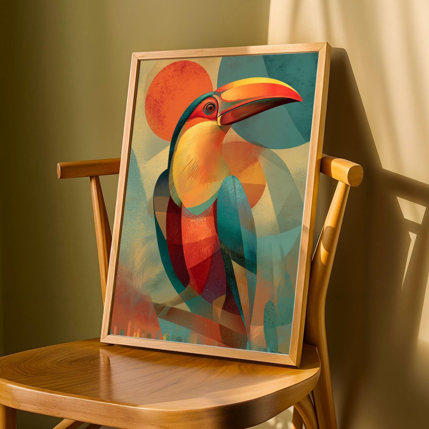 Geometric Toucan Wall Art Print