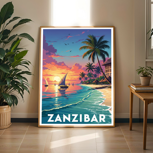 Zanzibar, Tanzania Travel Poster