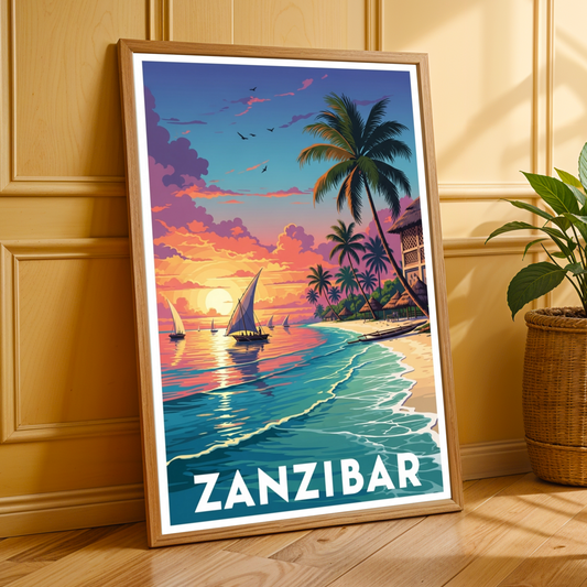 Zanzibar, Tanzania Travel Poster