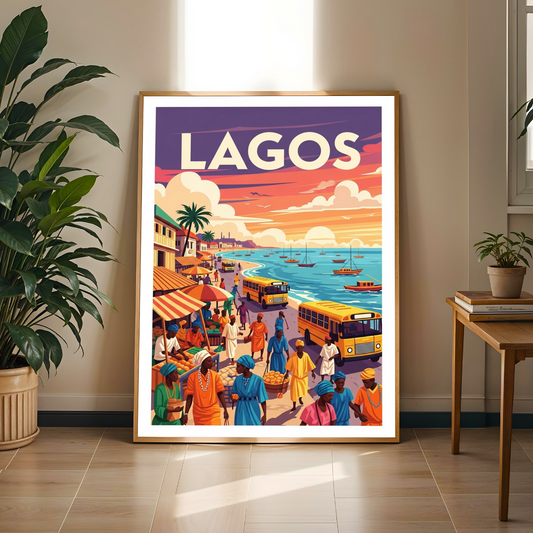 Lagos, Nigeria Travel Poster