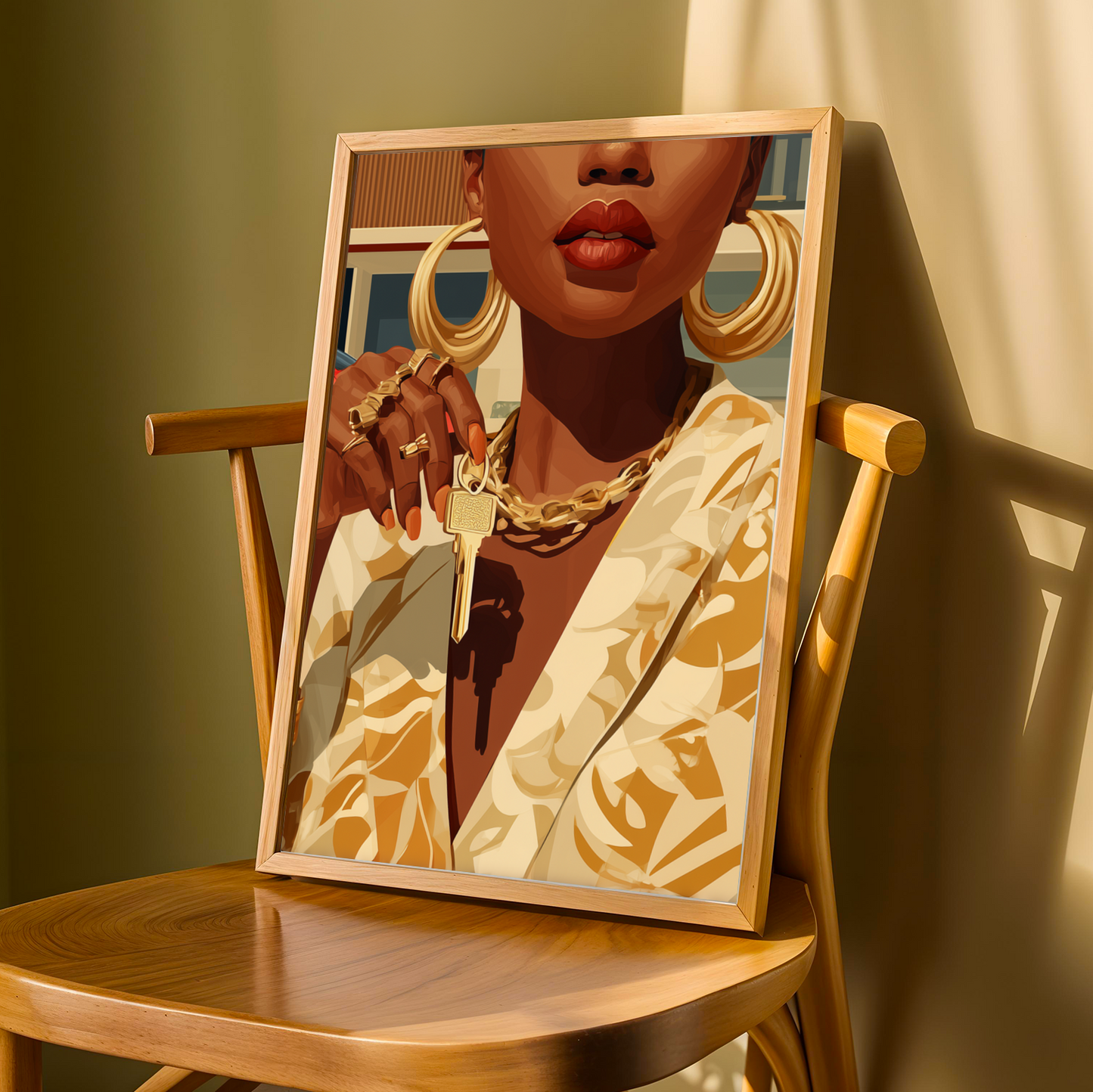 Modern House and Sports Car Close Up Wall Art Print