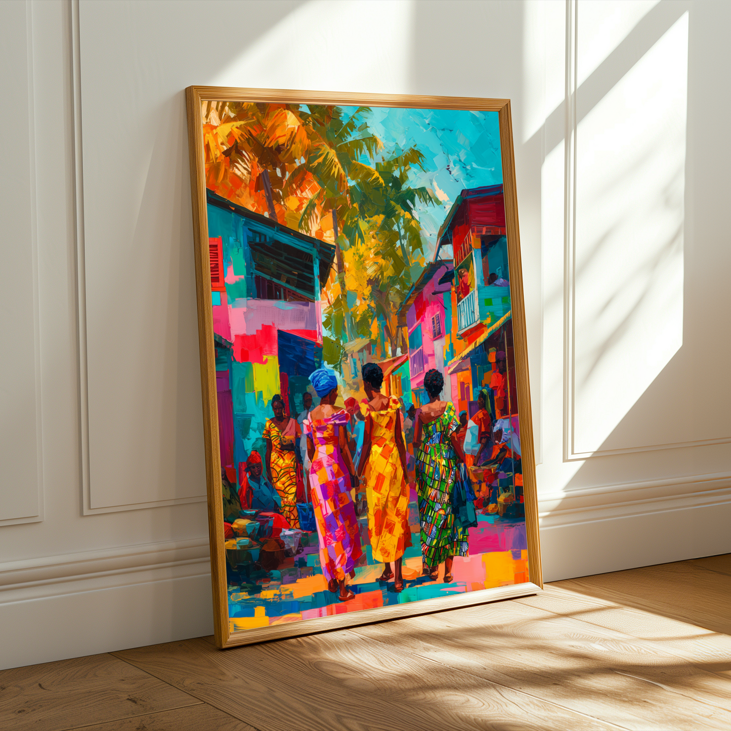 Market Rhythms -  African Culture Wall Art Print