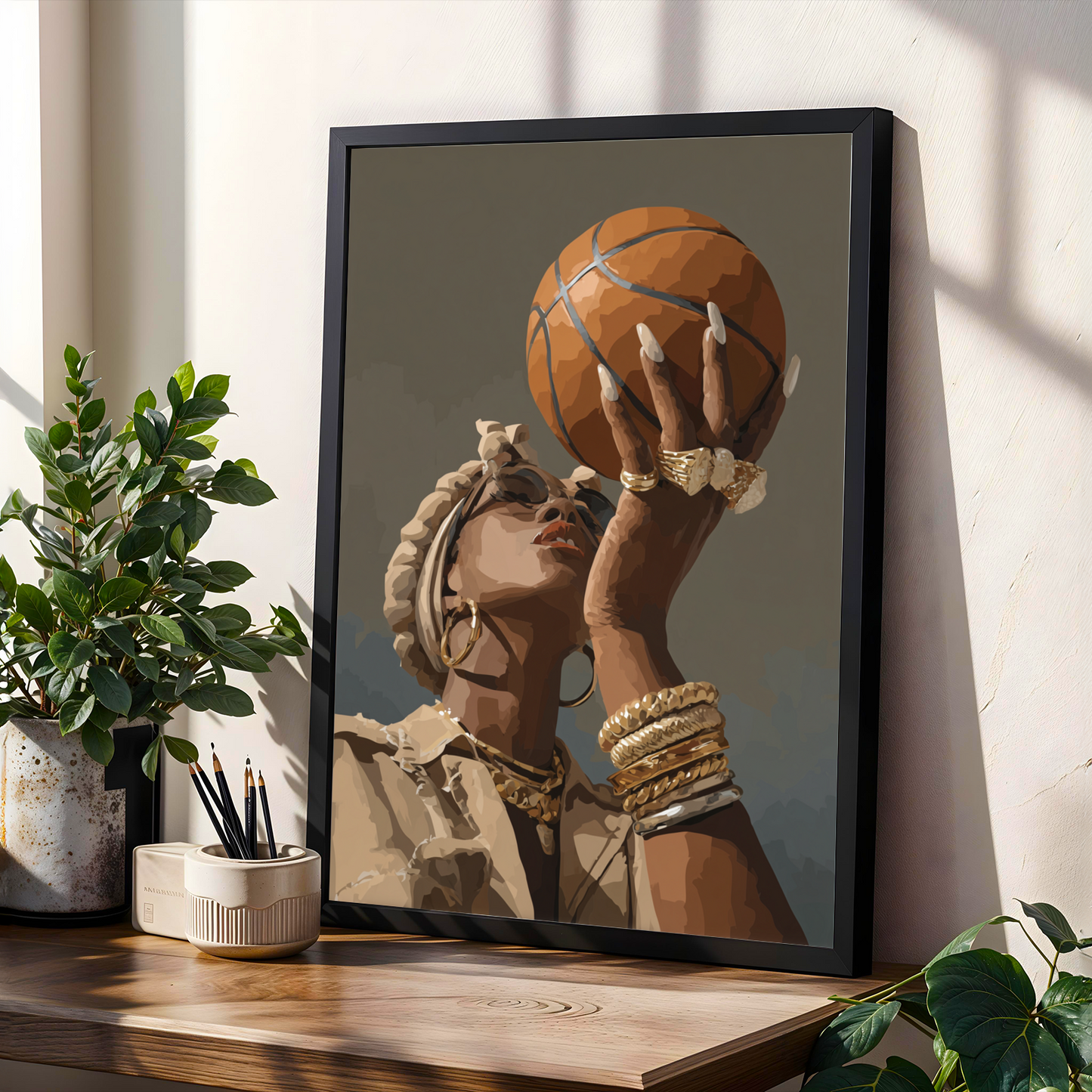 "Ball is Life" – Modern Afrocentric Poster