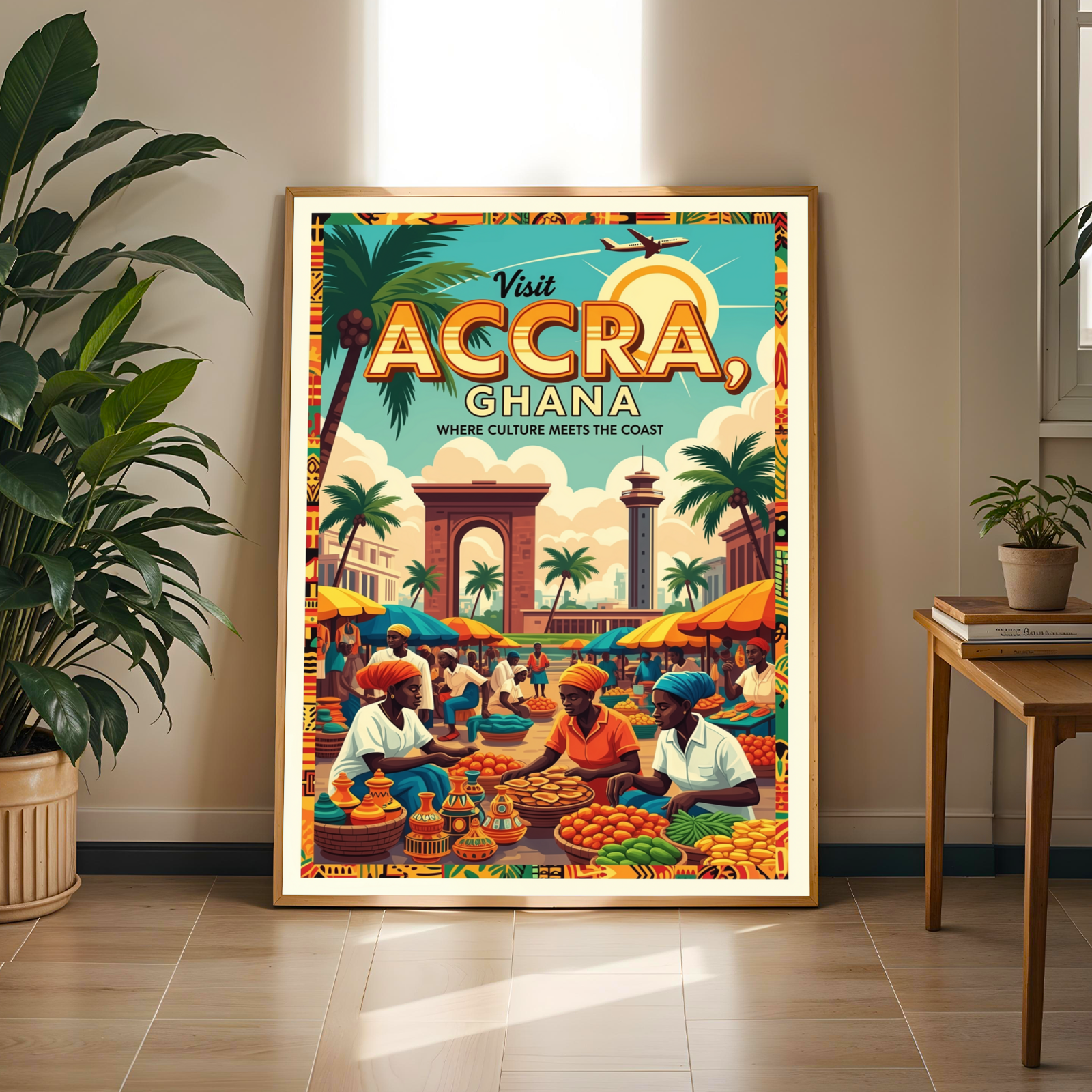 Accra, Ghana Reimagined Wall Art Print Soluna Soul