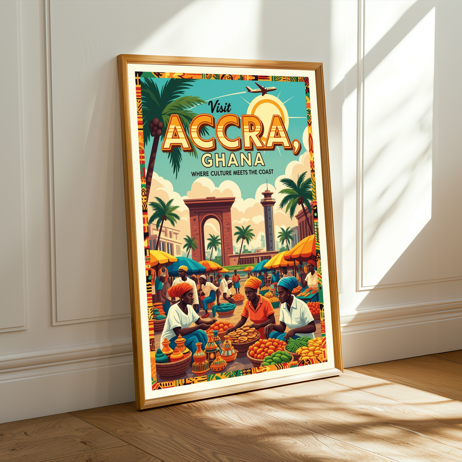 Accra, Ghana Reimagined Wall Art Print Soluna Soul