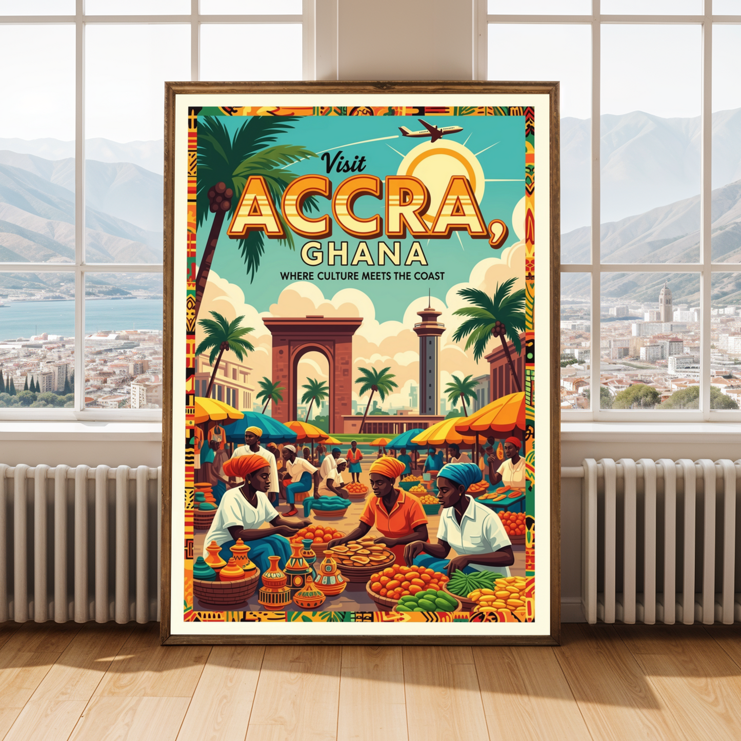 Accra, Ghana Reimagined Wall Art Print Soluna Soul