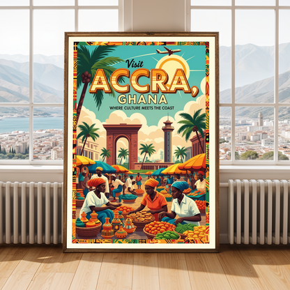 Accra, Ghana Reimagined Wall Art Print Soluna Soul