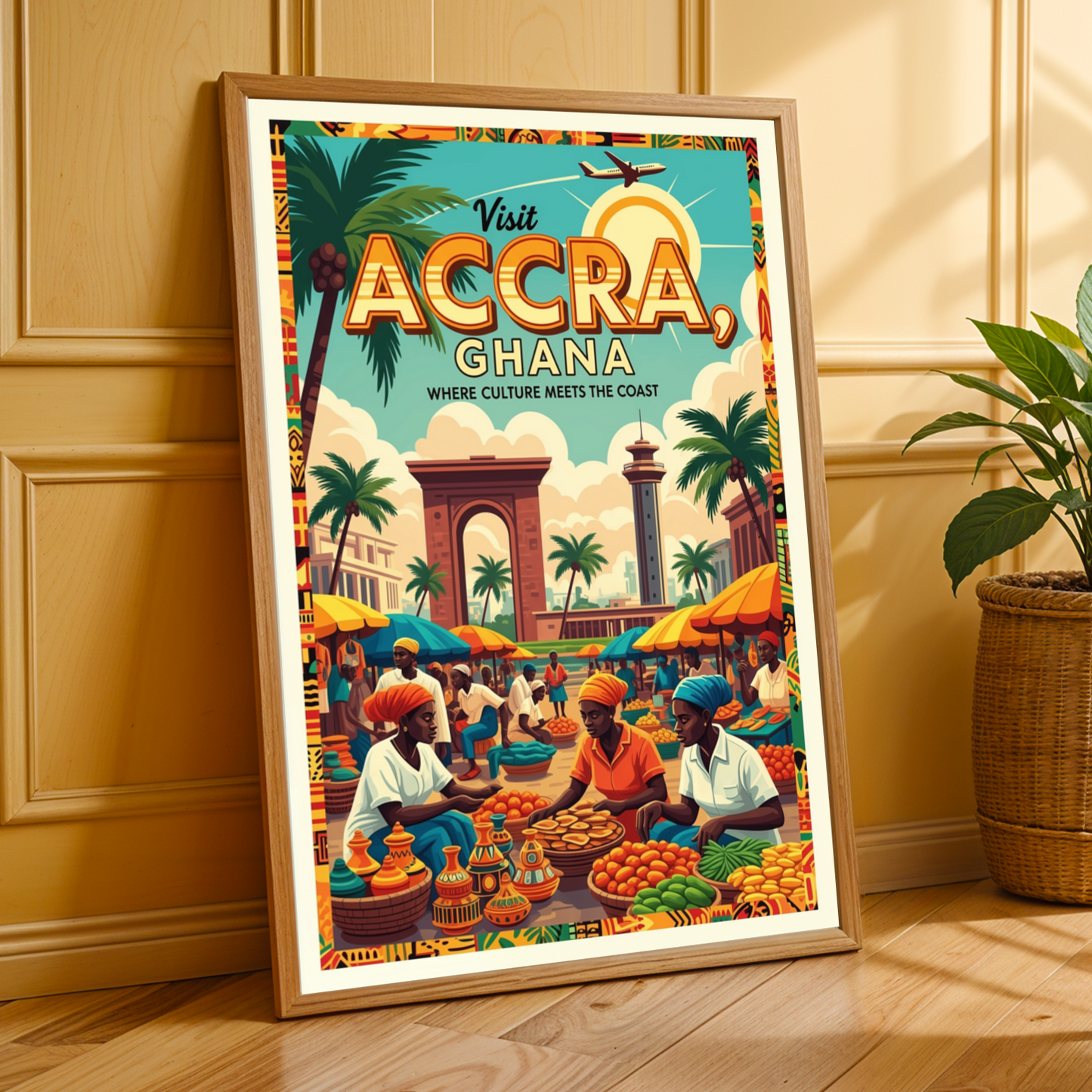 Accra, Ghana Reimagined Wall Art Print Soluna Soul