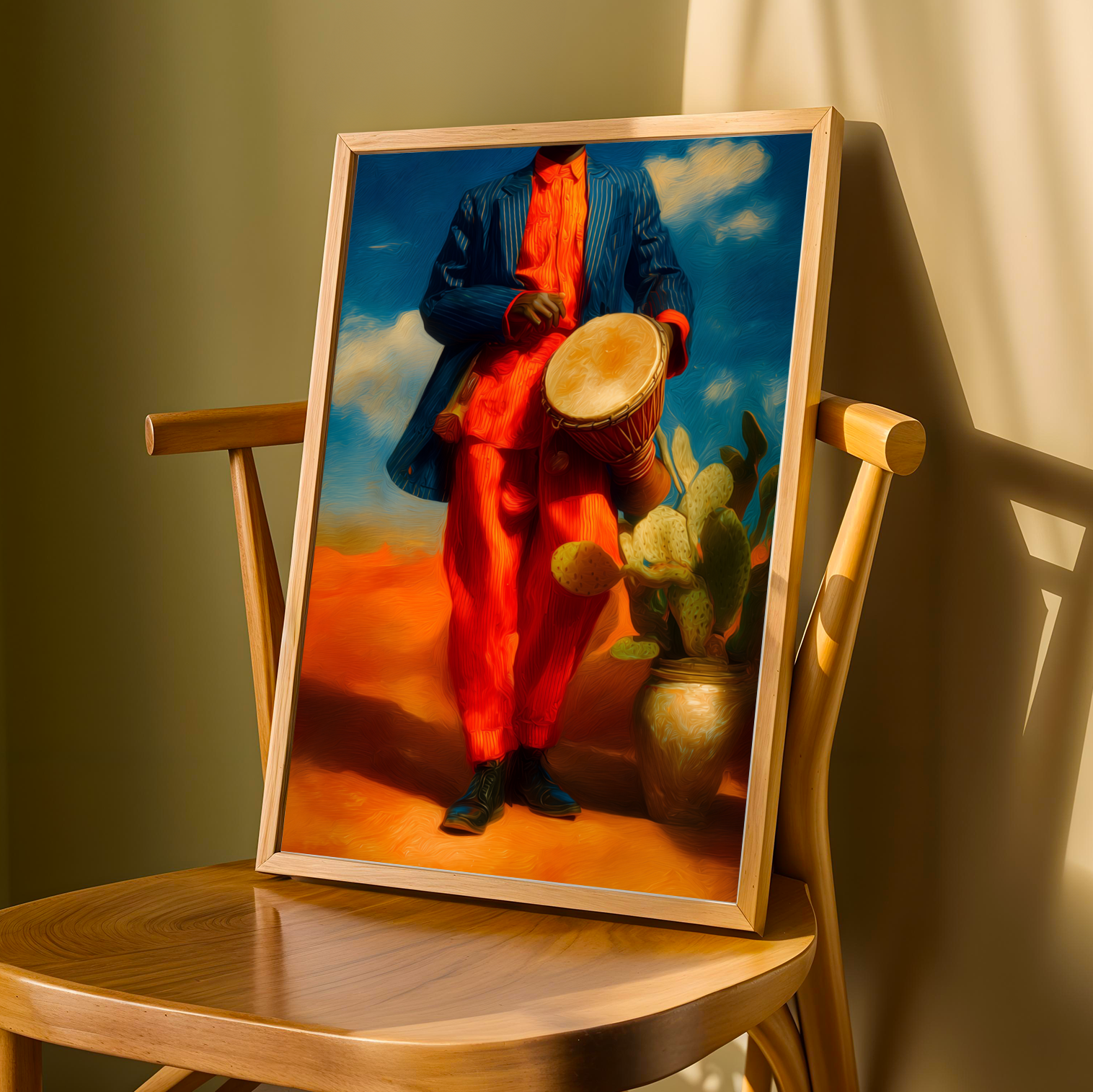 Nigerian Talking Drum Wall Art Print Soluna Soul