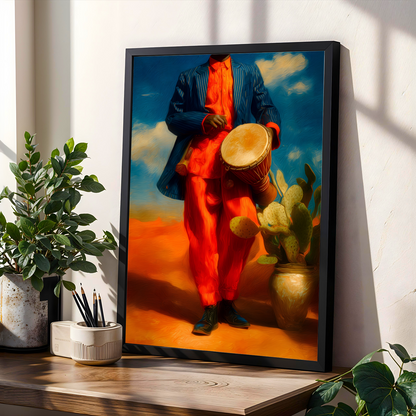 Nigerian Talking Drum Wall Art Print Soluna Soul