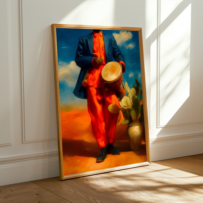 Nigerian Talking Drum Wall Art Print Soluna Soul