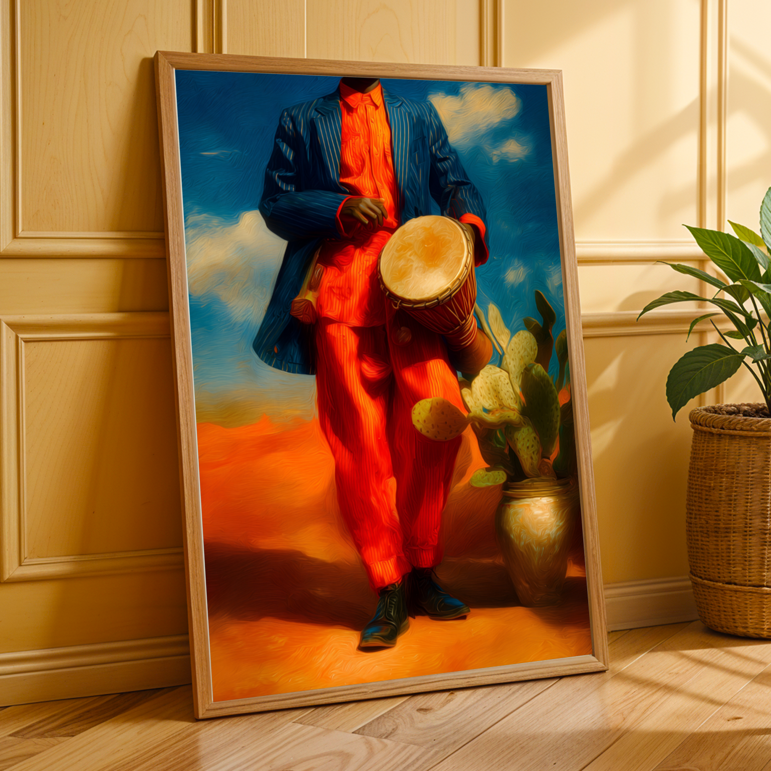 Nigerian Talking Drum Wall Art Print Soluna Soul