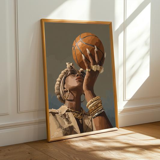 "Ball is Life" – Modern Afrocentric Poster Soluna Soul