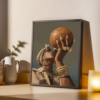"Ball is Life" – Modern Afrocentric Poster Soluna Soul