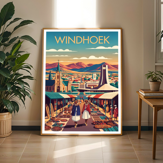 Windhoek, Namibia Travel Poster Soluna Soul
