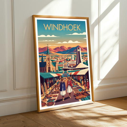 Windhoek, Namibia Travel Poster Soluna Soul