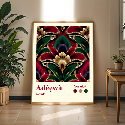 Adeewa Yoruba Wall Art Print Soluna Soul