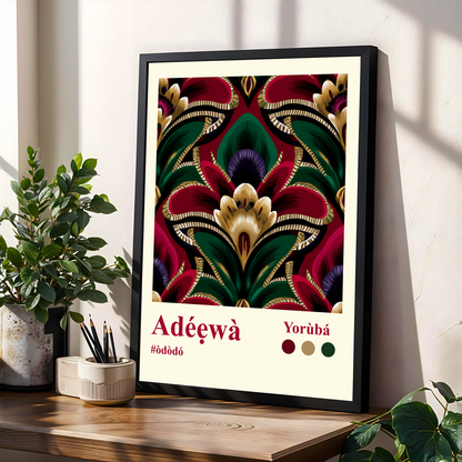 Adeewa Yoruba Wall Art Print Soluna Soul