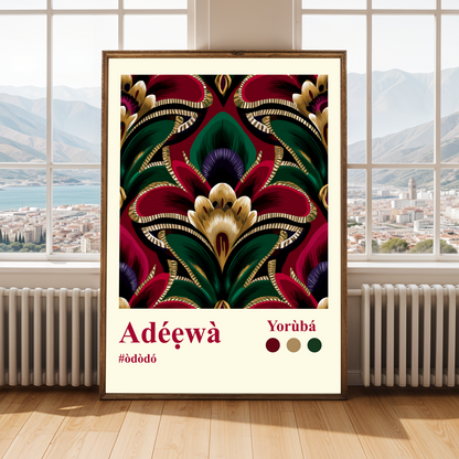 Adeewa Yoruba Wall Art Print Soluna Soul