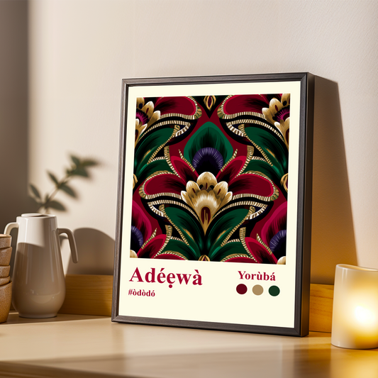 Adeewa Yoruba Wall Art Print Soluna Soul
