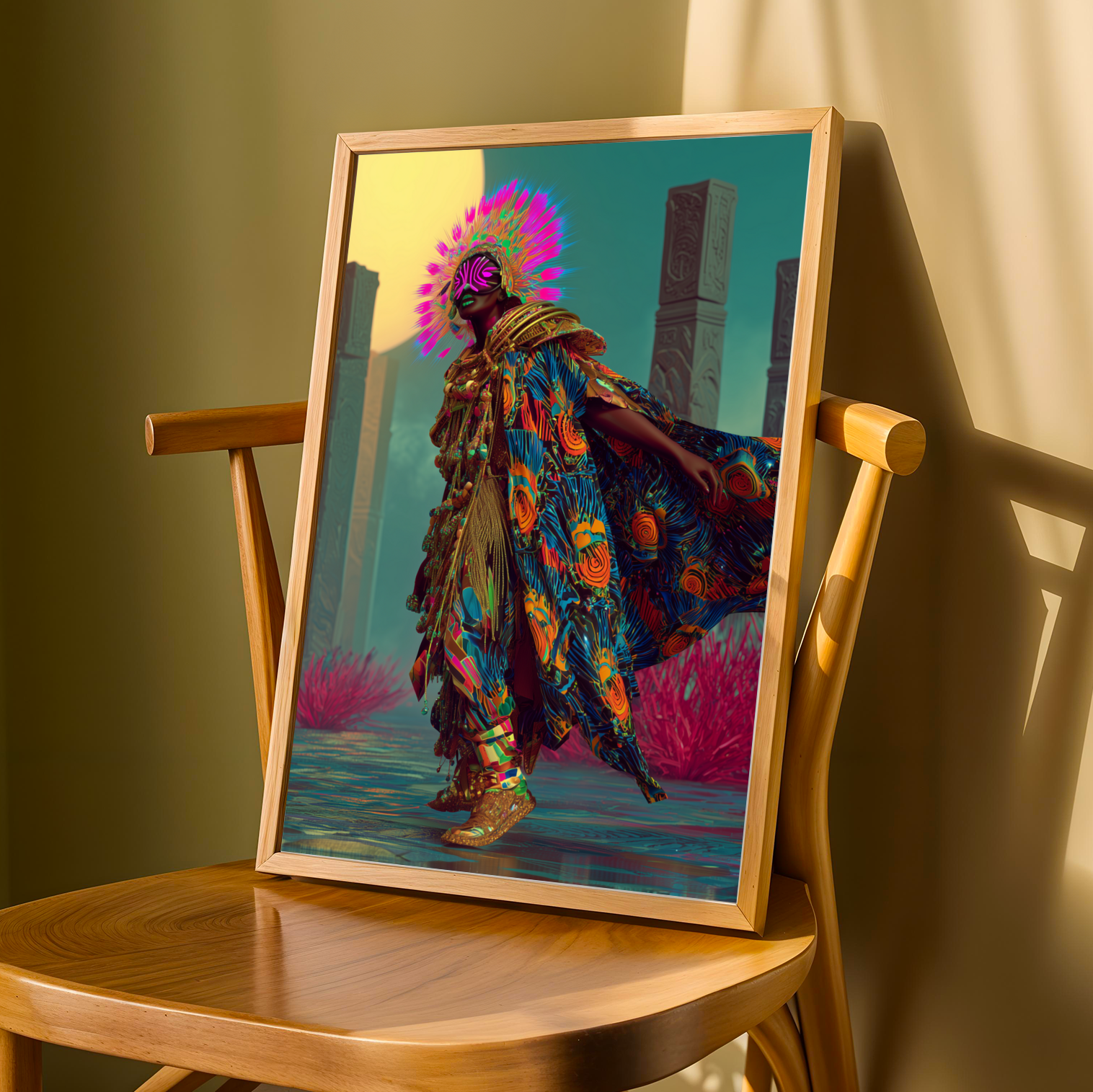 Afrofuturism Wall Art Print Soluna Soul