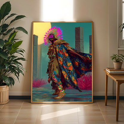 Afrofuturism Wall Art Print Soluna Soul