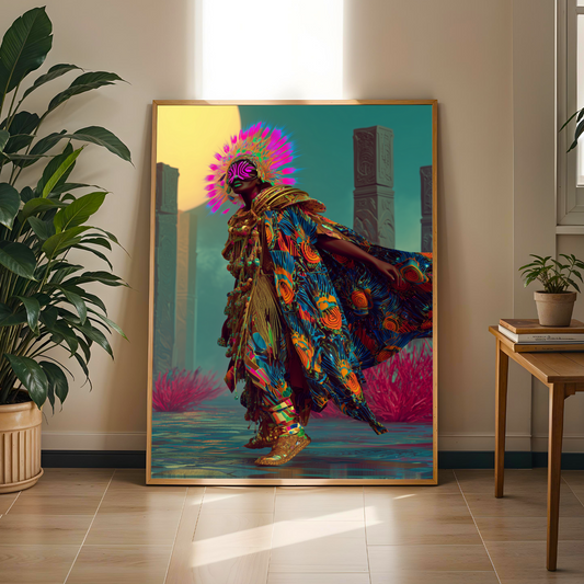 Afrofuturism Wall Art Print Soluna Soul