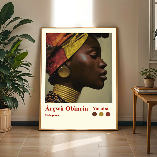 Arewa Obinrin Yoruba Wall Art Print Soluna Soul
