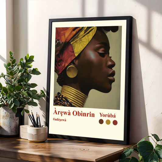 Arewa Obinrin Yoruba Wall Art Print Soluna Soul