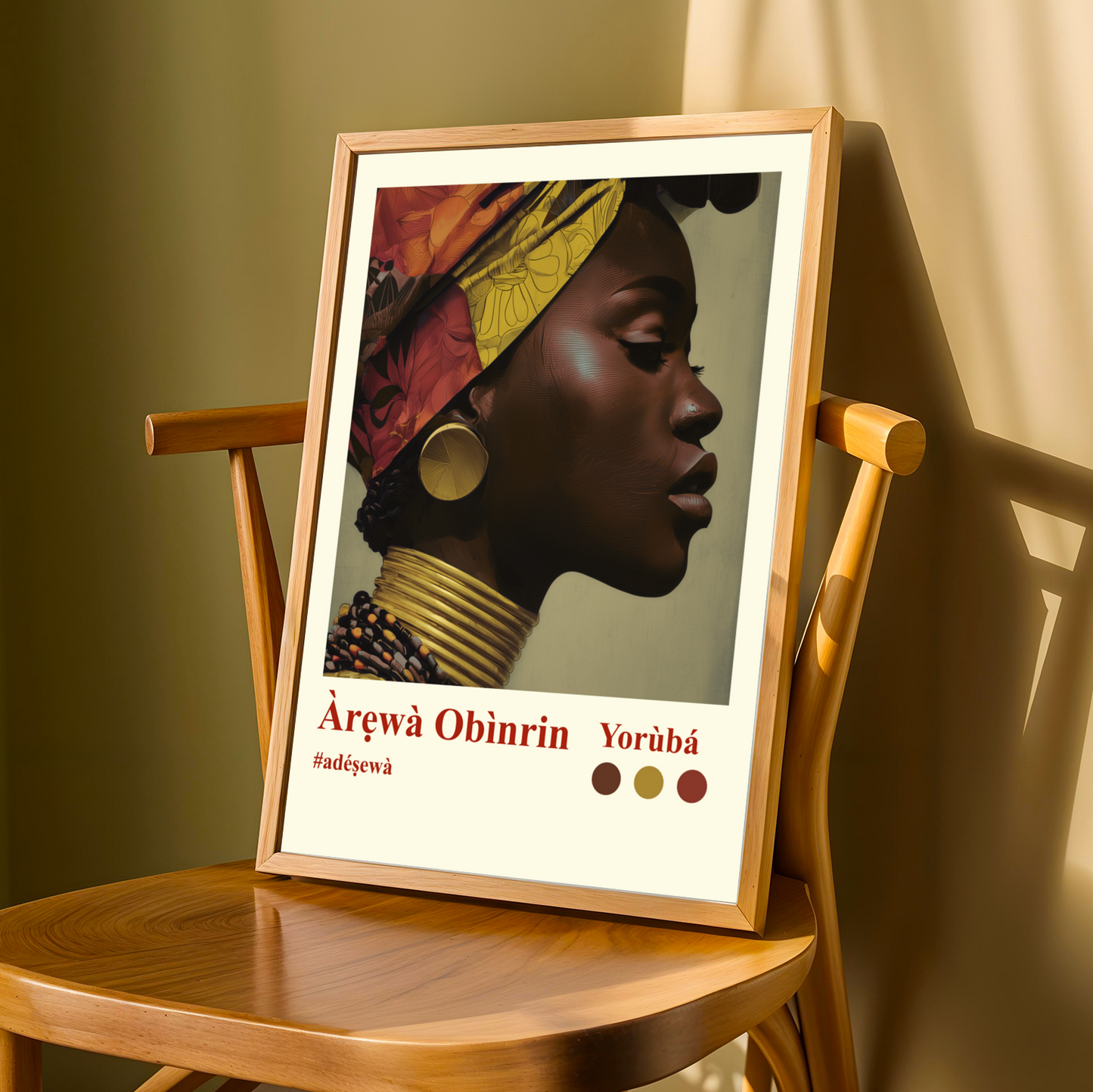 Arewa Obinrin Yoruba Wall Art Print Soluna Soul