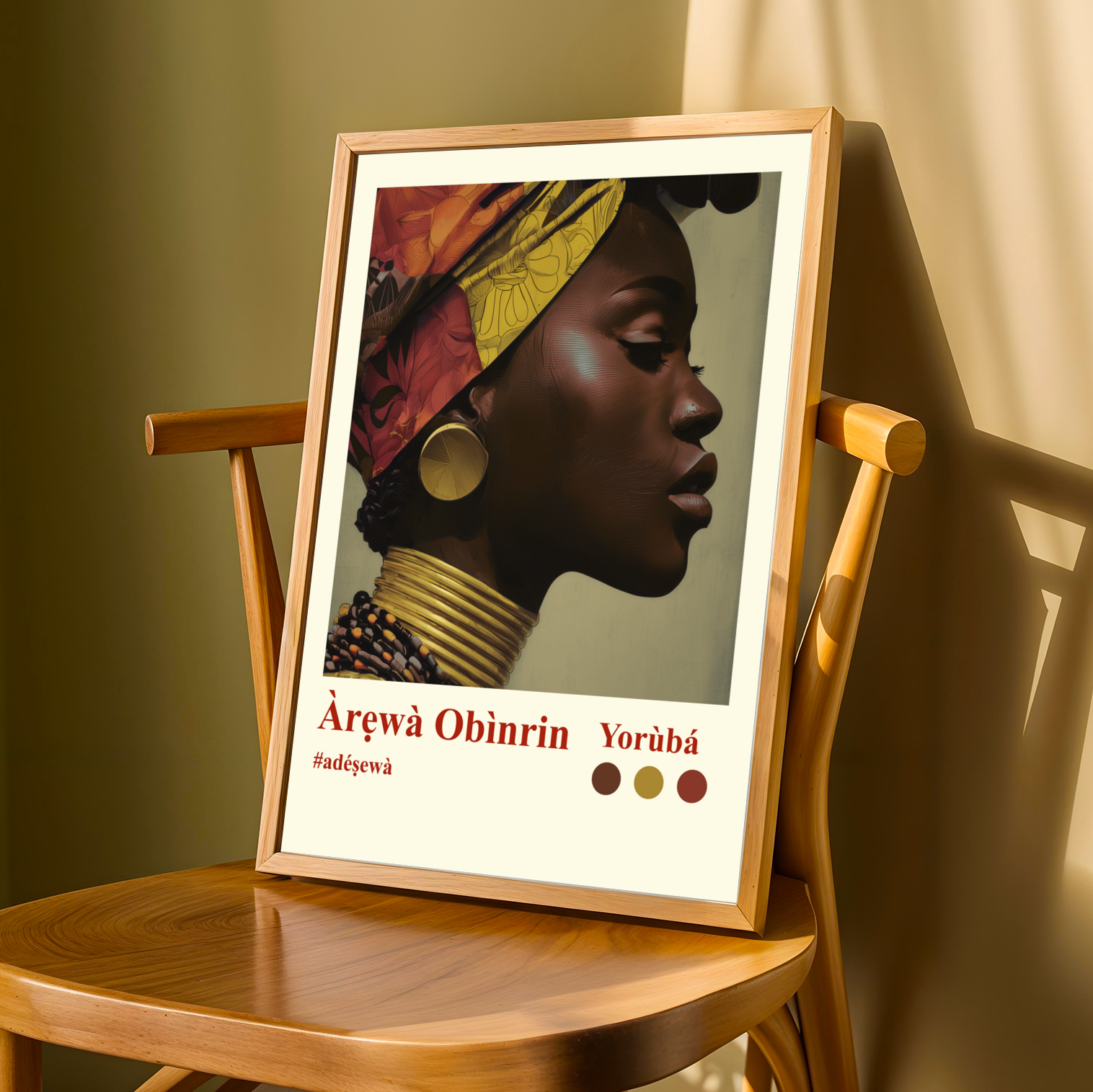 Arewa Obinrin Yoruba Wall Art Print Soluna Soul