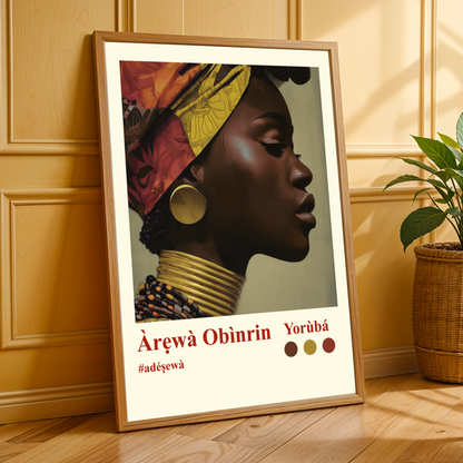 Arewa Obinrin Yoruba Wall Art Print Soluna Soul