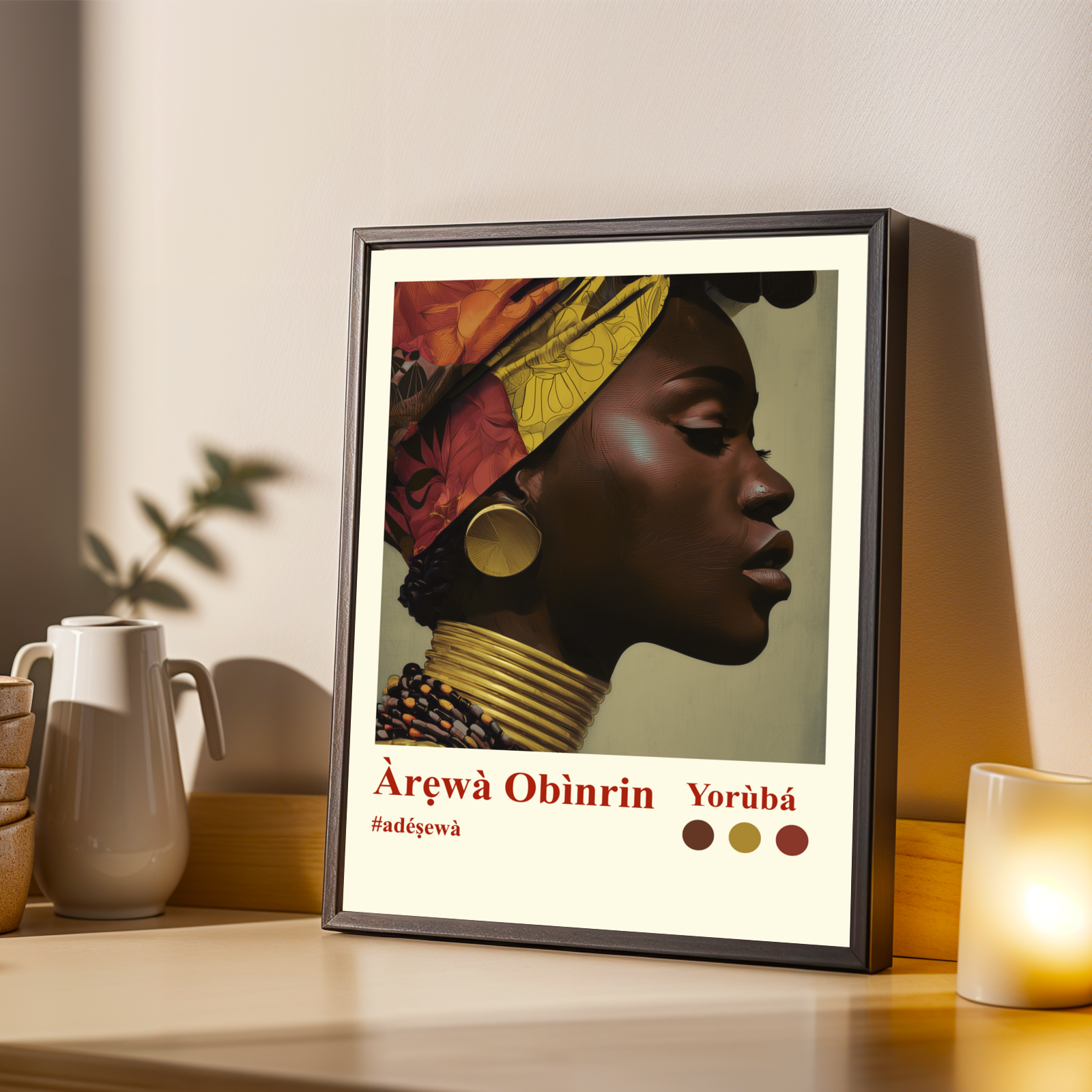 Arewa Obinrin Yoruba Wall Art Print Soluna Soul