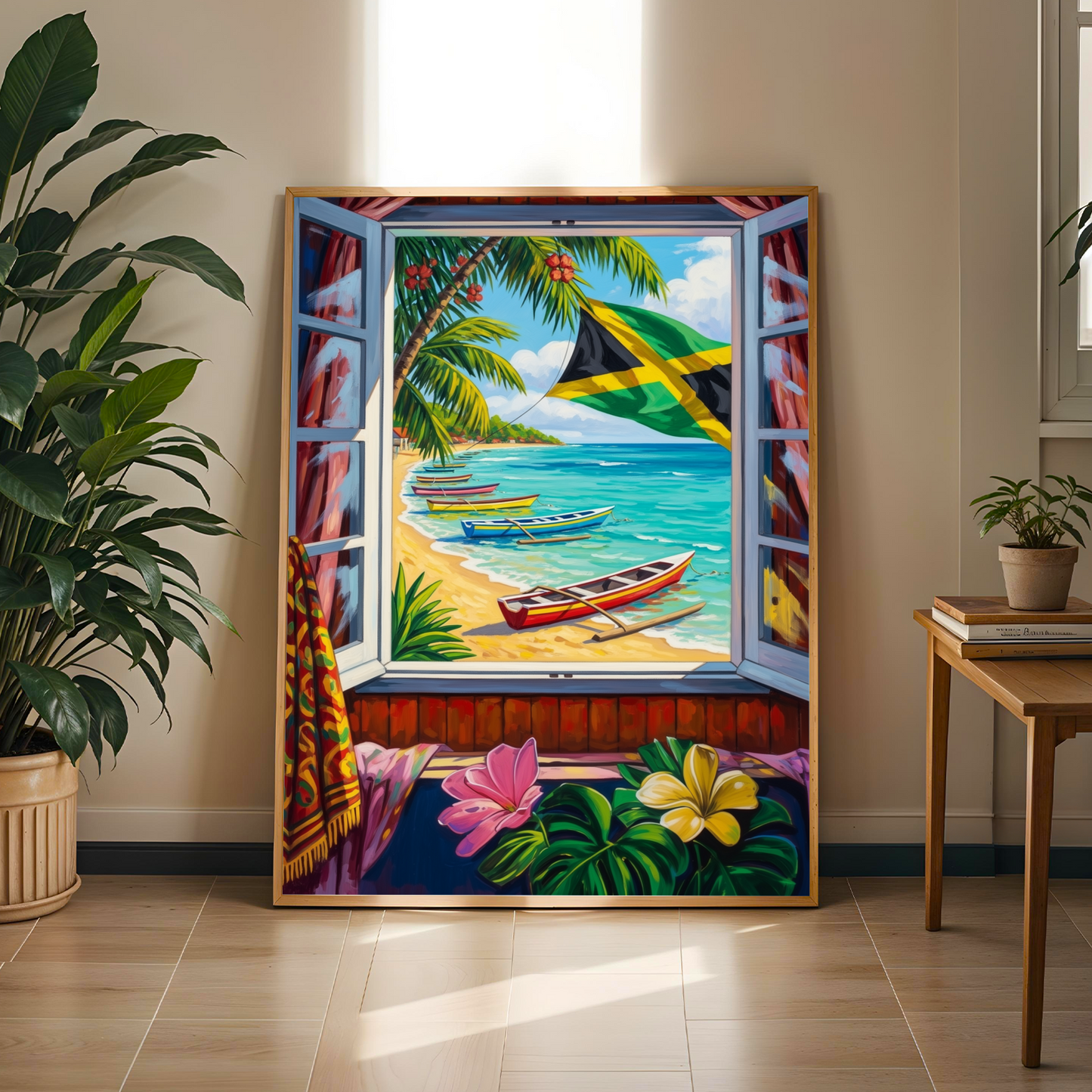 Matisse Inspired Carribean Beach Wall Art Print Soluna Soul