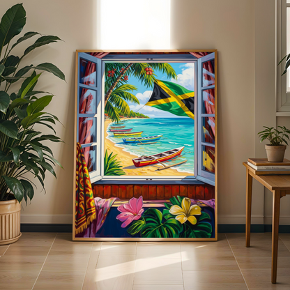Matisse Inspired Carribean Beach Wall Art Print Soluna Soul