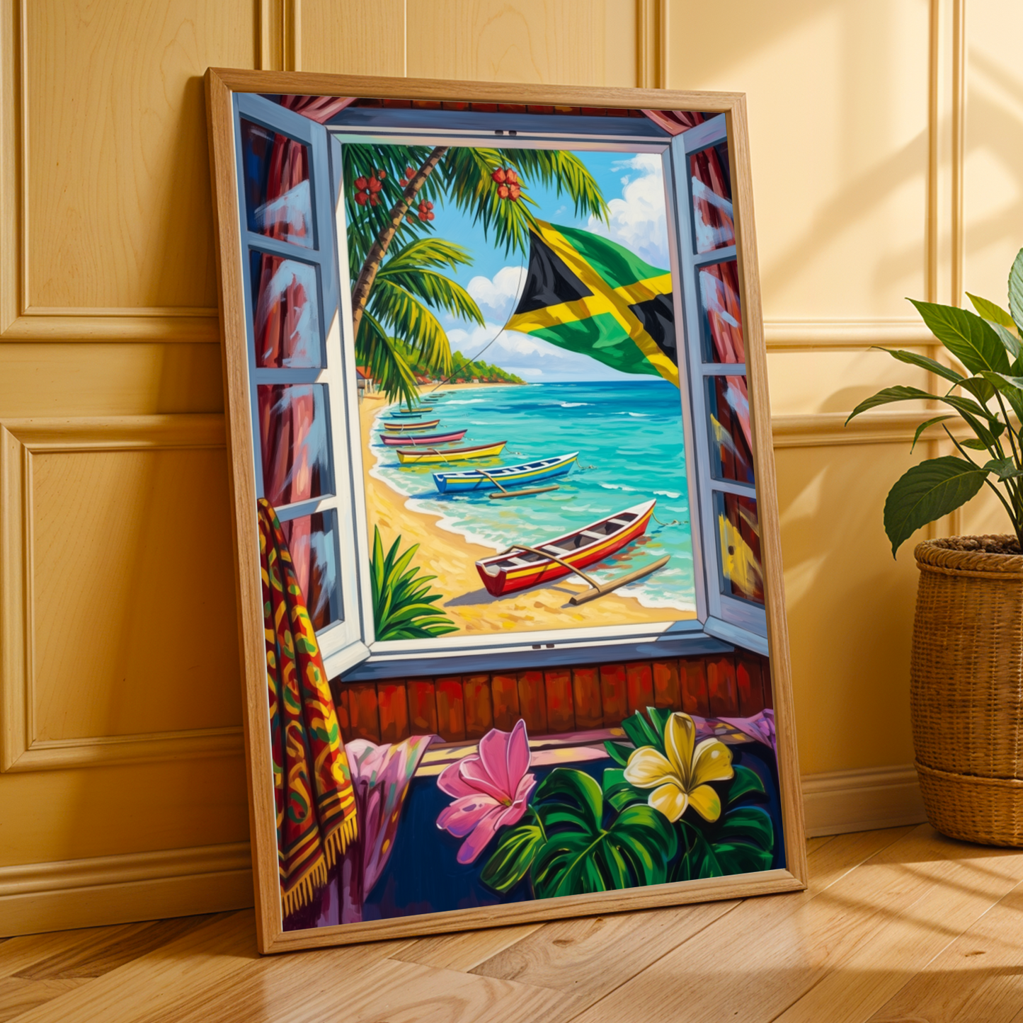 Matisse Inspired Carribean Beach Wall Art Print Soluna Soul
