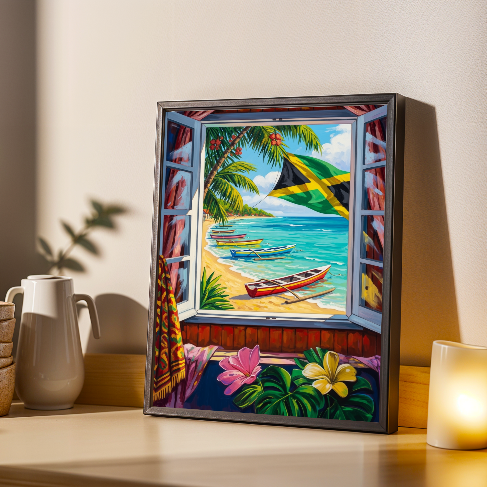Matisse Inspired Carribean Beach Wall Art Print Soluna Soul