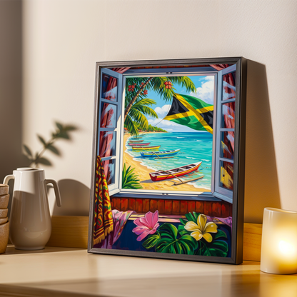 Matisse Inspired Carribean Beach Wall Art Print Soluna Soul