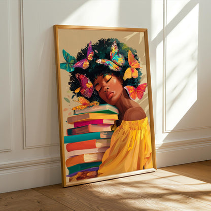 Mindset Over Everything - Book Love Wall Art Print