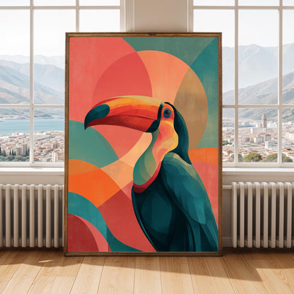 Geometric Toucan Wall Art Print