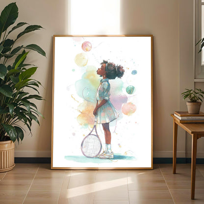 Aspiring Tennis Player Wall Art Print