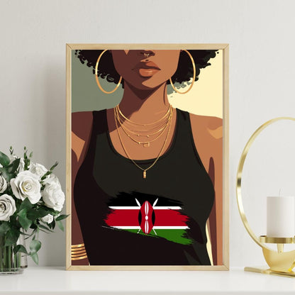 African Countries Wall Art Print