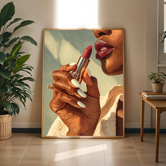 Red Lipstick Wall Art Print