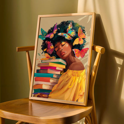 Mindset Over Everything - Book Love Wall Art Print