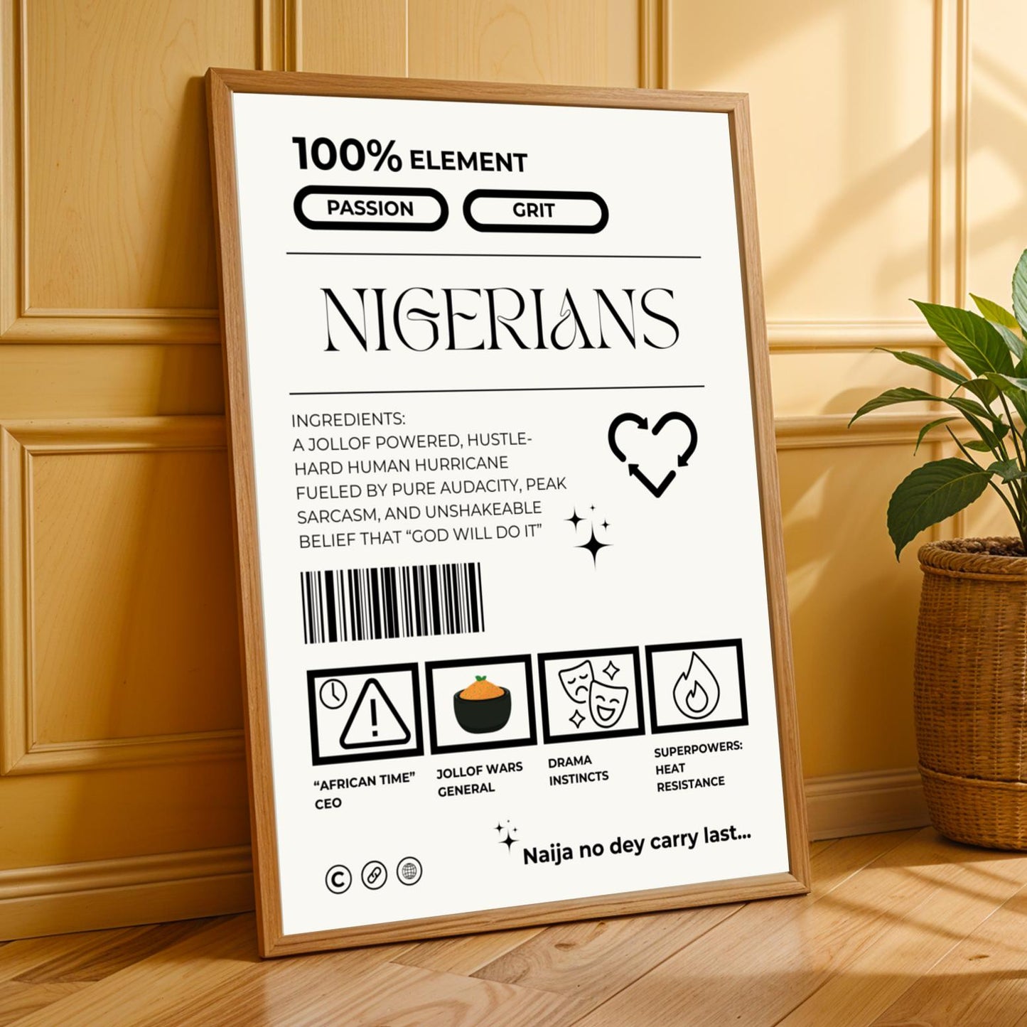 Nigerian Cultural Pride Wall Art Print