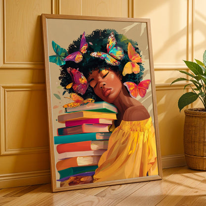 Mindset Over Everything - Book Love Wall Art Print